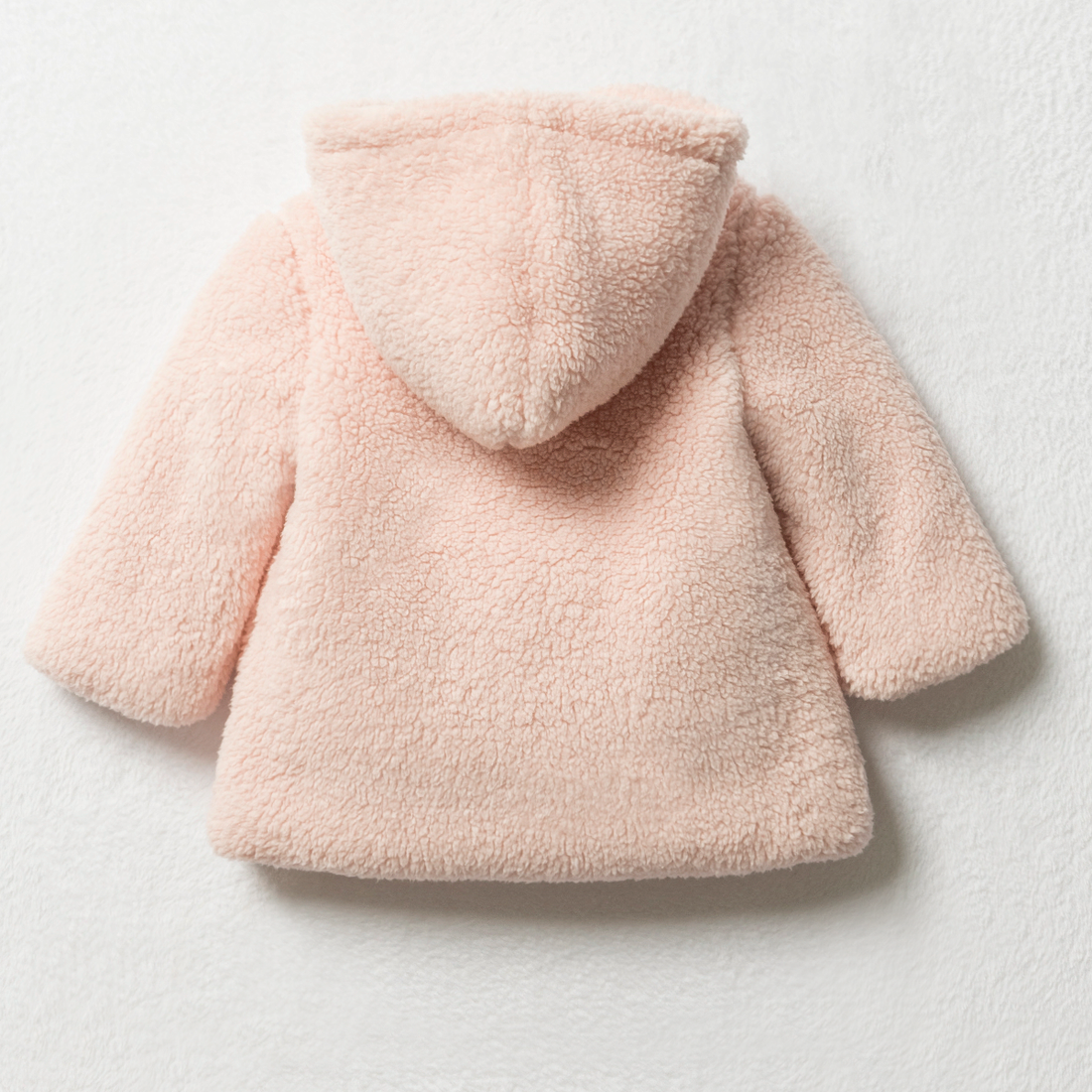 Hooded sherpa jacket strawberry cream-LIGHT PINK-18-24 MTHS