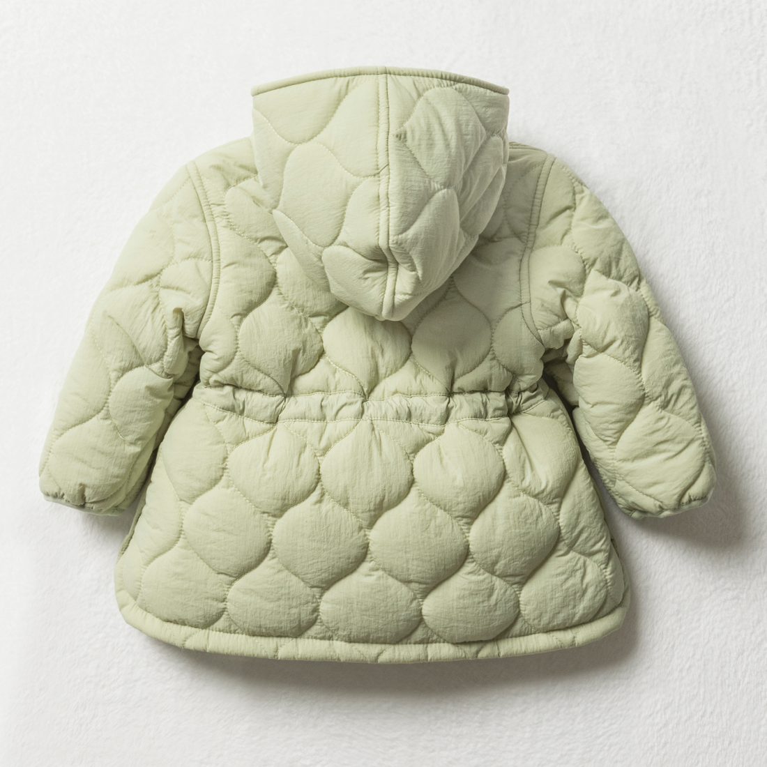 Quilted hooded parka jacket frosty green-SAGE-18-24 MTHS