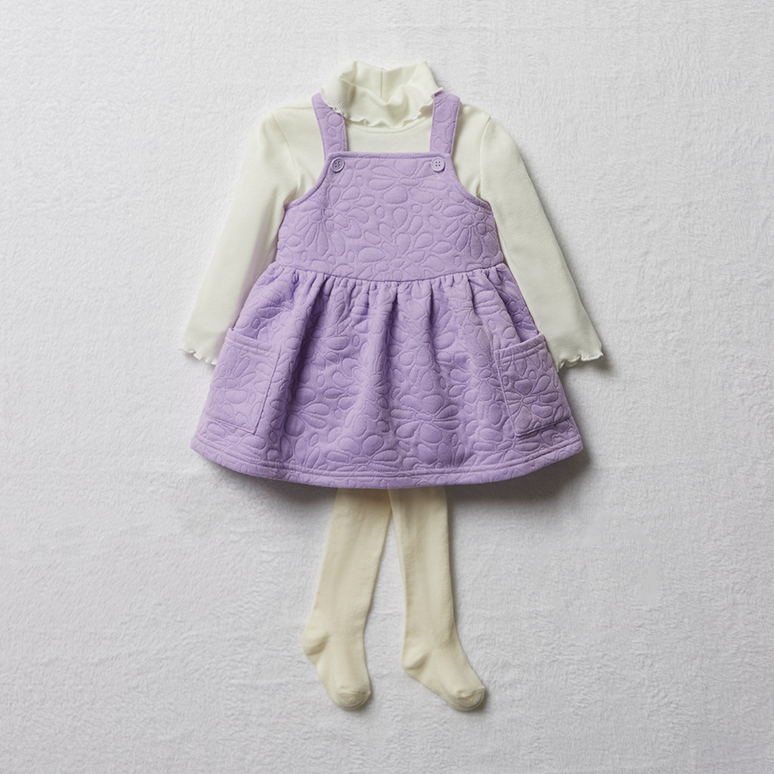 Quilted pinni set with tights purple rose-LILAC-6-12 MTHS