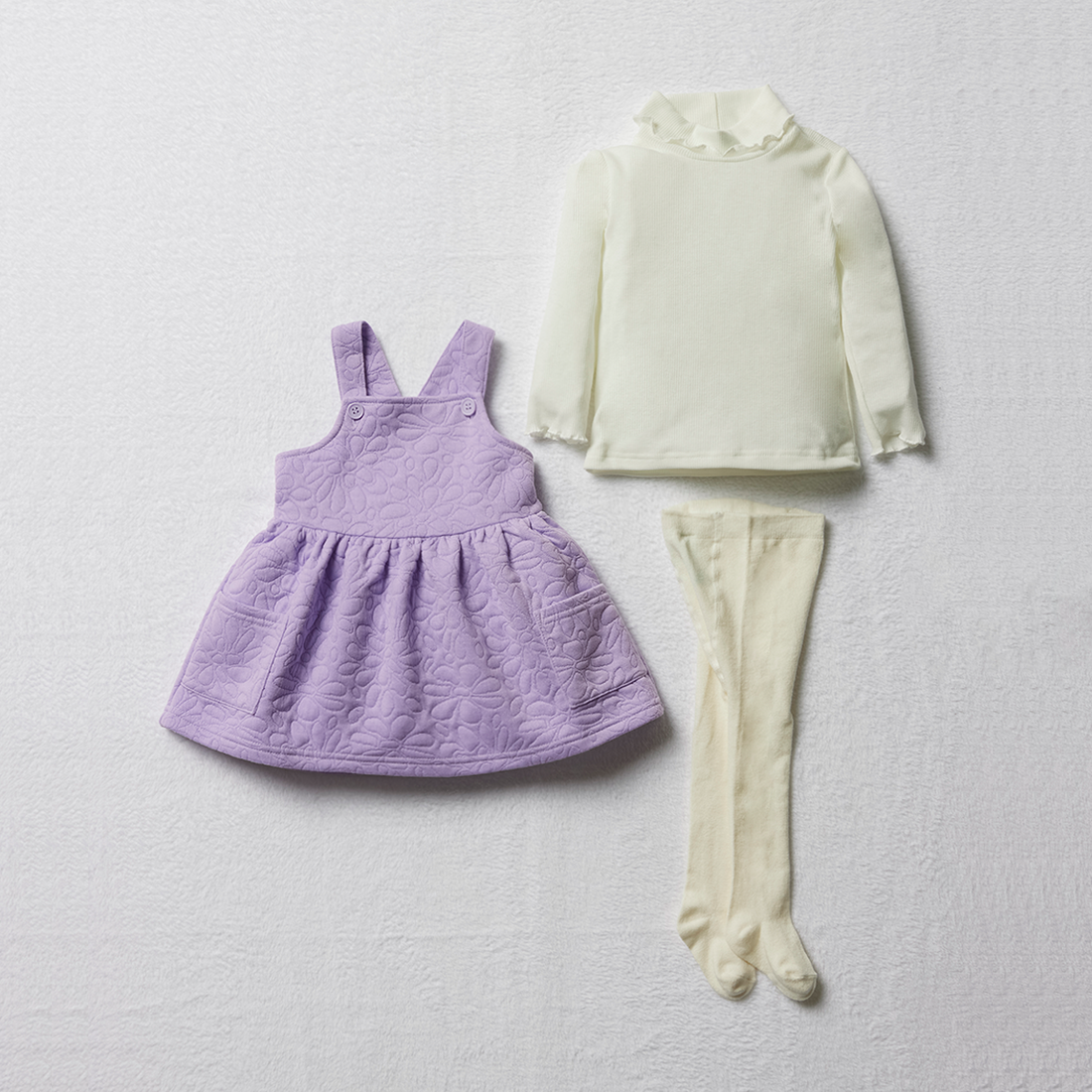 Quilted pinni set with tights purple rose-LILAC-6-12 MTHS