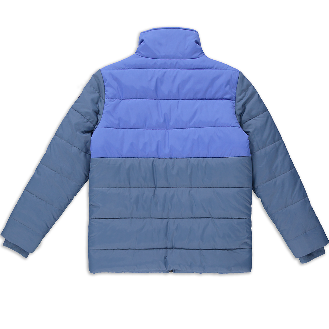 FUNNEL NECK ZIP THROUGH PUFFER JACKET BLUE-COBALT-11-12 YRS