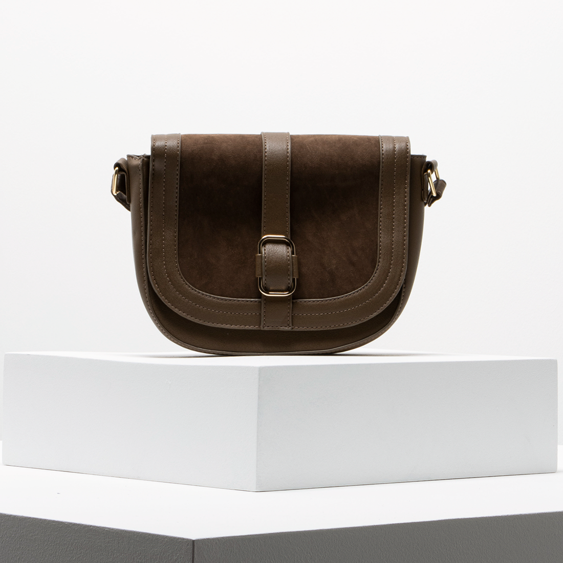 Suede crossbody bag choc-CHOCOLATE-ONE SIZE