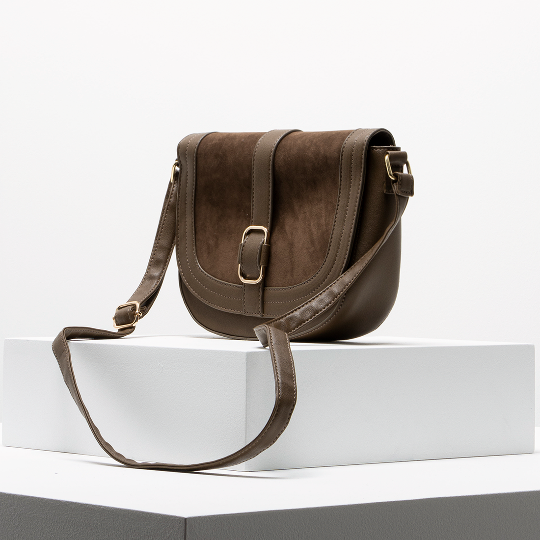 Suede crossbody bag choc-CHOCOLATE-ONE SIZE