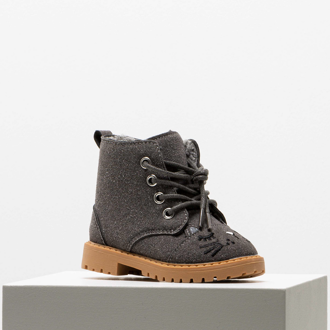 Novelty chunky boot grey-GREY-4