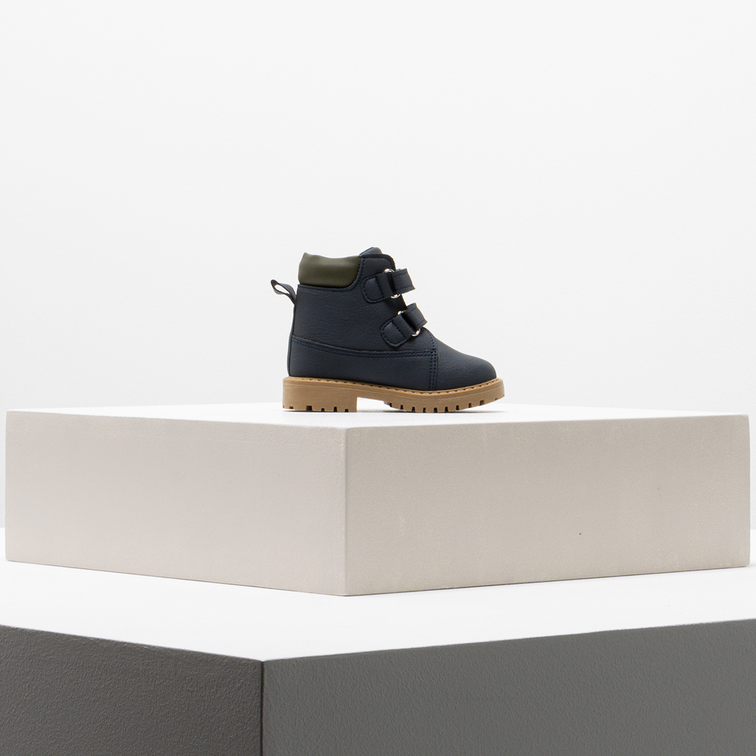 Double strap nubuck boot navy-NAVY-4