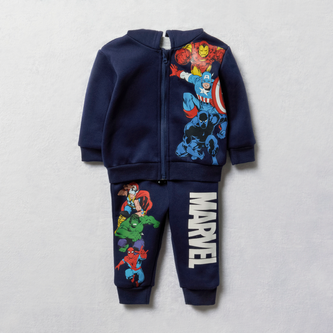 3 piece set Marvel navy and grey melange-NAVY-18-24 MTHS