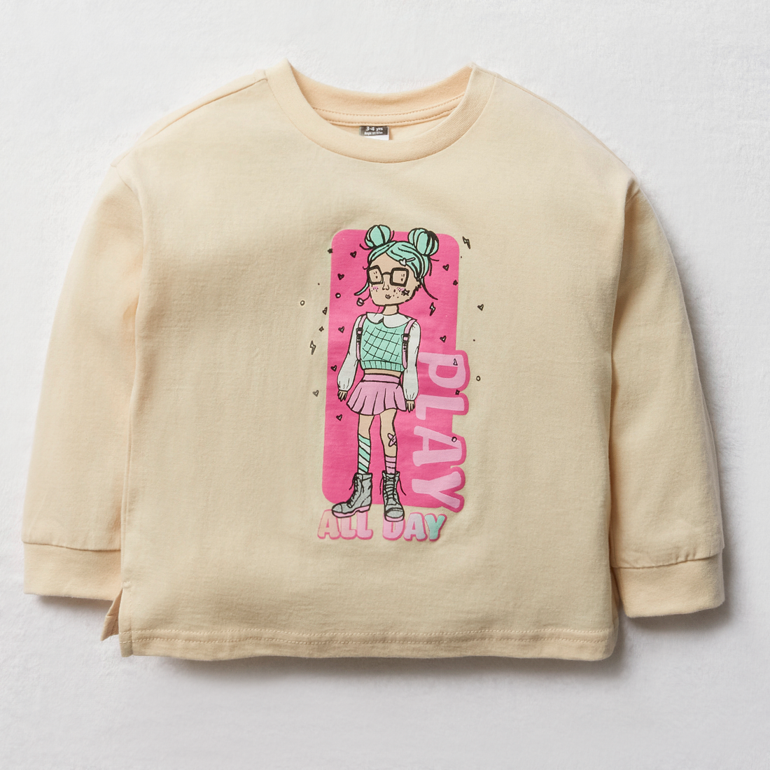 Track T shirt pink stone-STONE-2-3 YRS