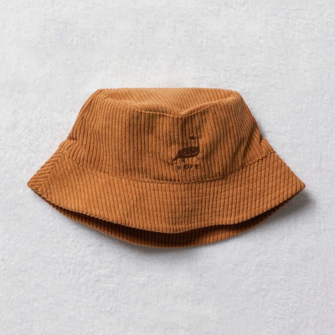 BROWN CORDUROY BUCKET HAT-TAN-48 CM