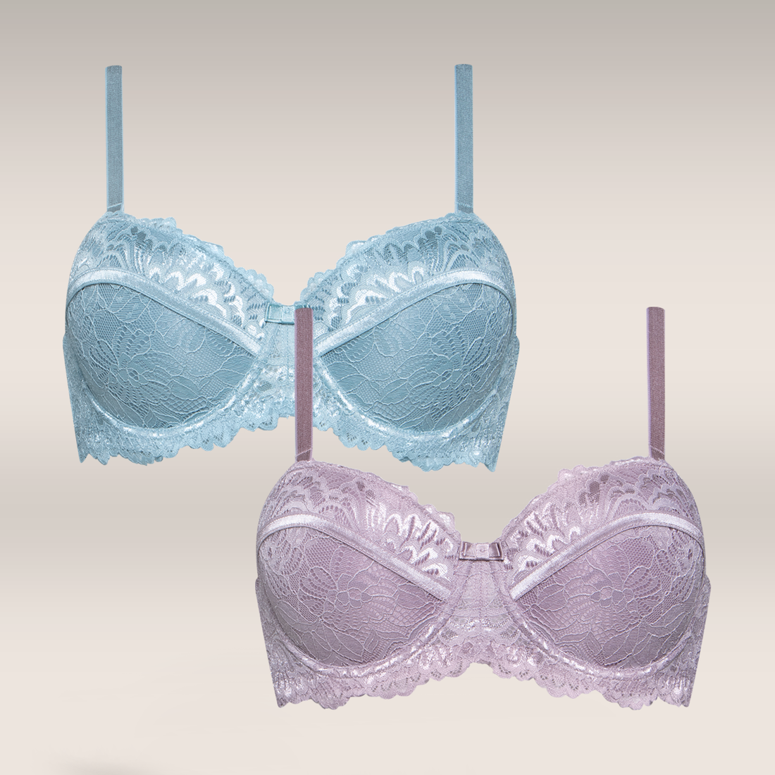 2 PACK MULTIWAY LACE SKY MINK-LIGHT BLUE-38 D