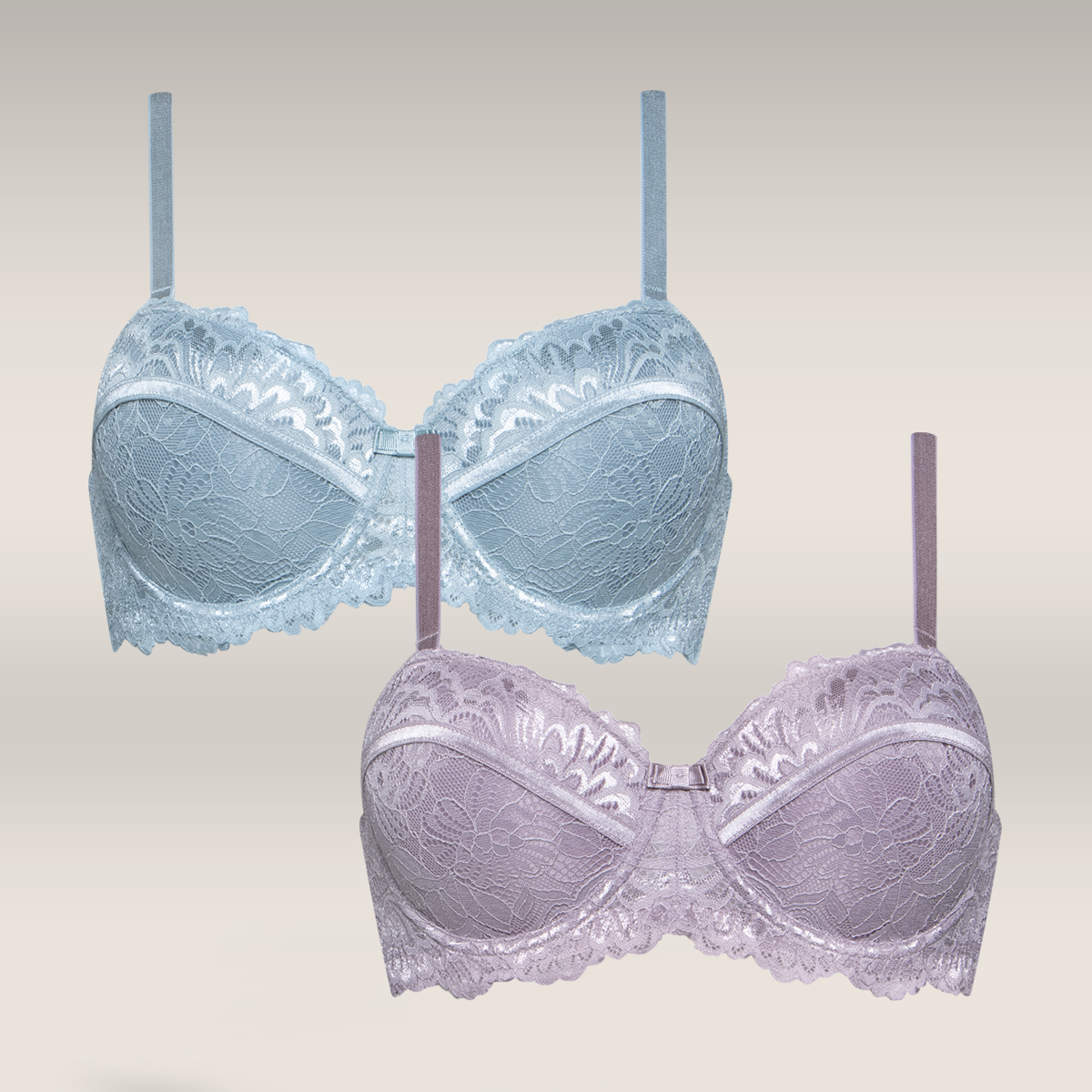 2 PACK MULTIWAY LACE SKY MINK-LIGHT BLUE-38 D