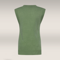 SAGE SLEEVLESS LONGER VEST FASHION KNITWEAR-SAGE-M (1)