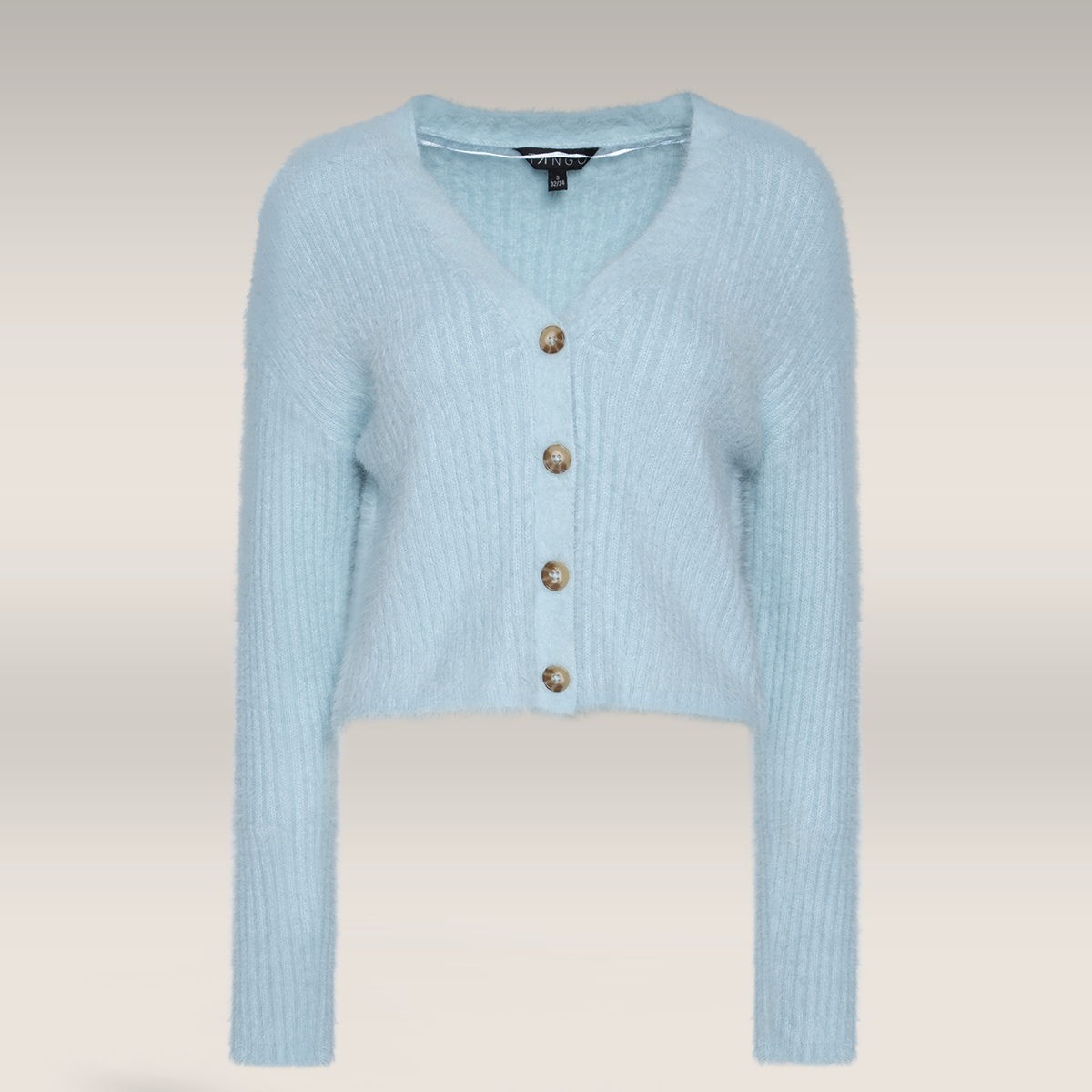 LIGHT BLUE FLUFFY KNITCARDI-LIGHT BLUE-S