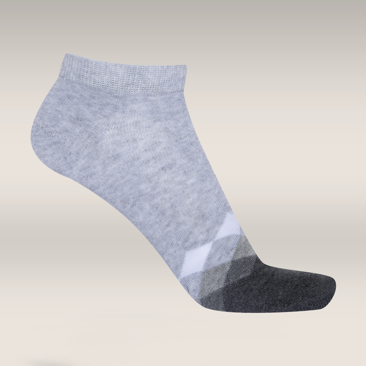 5 Pack lowcut socks grey spots-DARK GREY-4-7 (5)