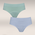 2 Pack seamfree period panty grey melange and blue-DUCK EGG-XXS