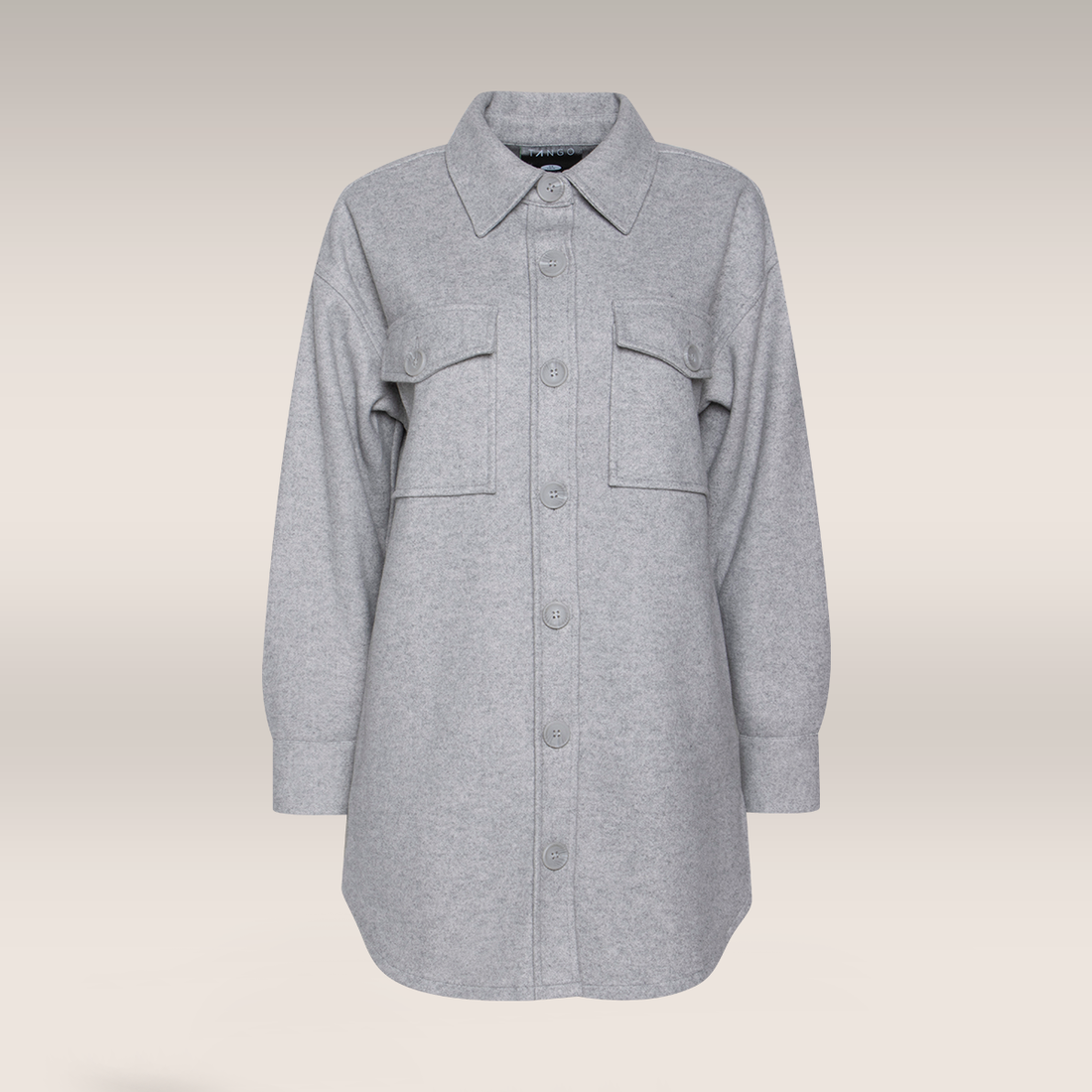 Melton shacket coat ice melange-GREY MELANGE-40