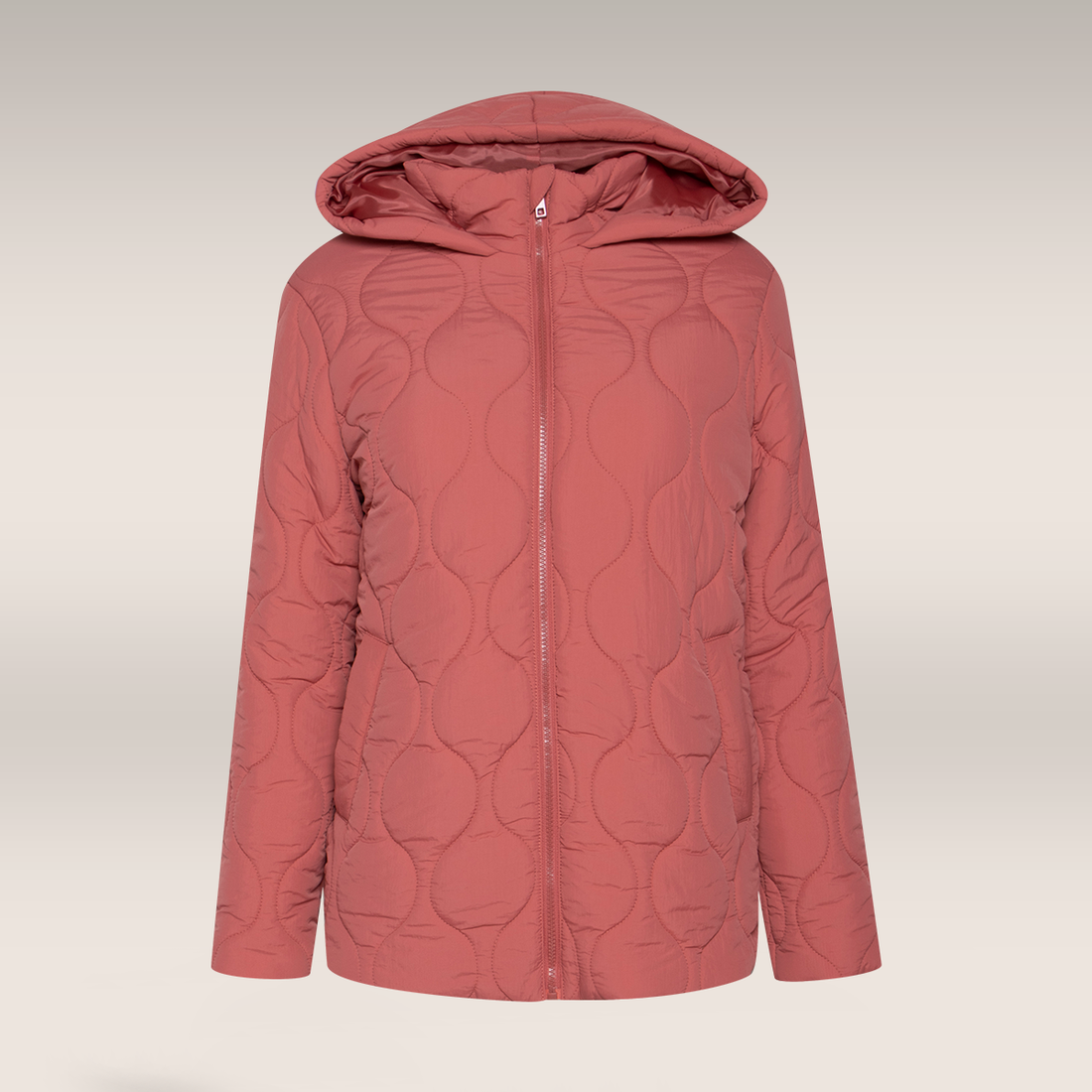 LIGHT WEIGHT HOODED JACKET MINERAL RED-MID PINK-40