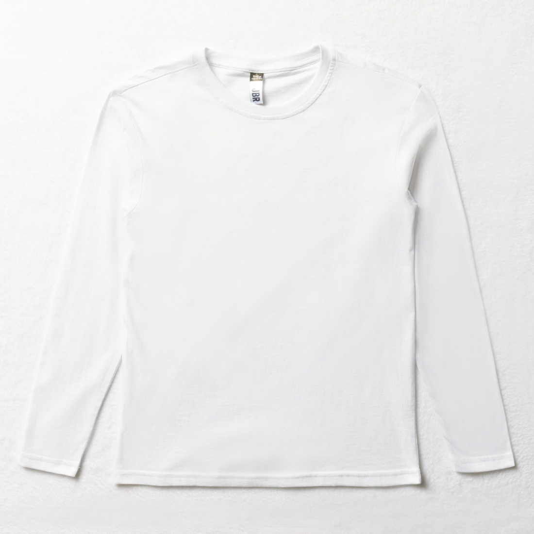 Long sleeve crew neck t-shirt white-WHITE-9-10 YRS