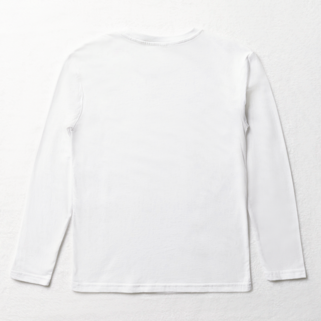 Long sleeve crew neck t-shirt white-WHITE-9-10 YRS