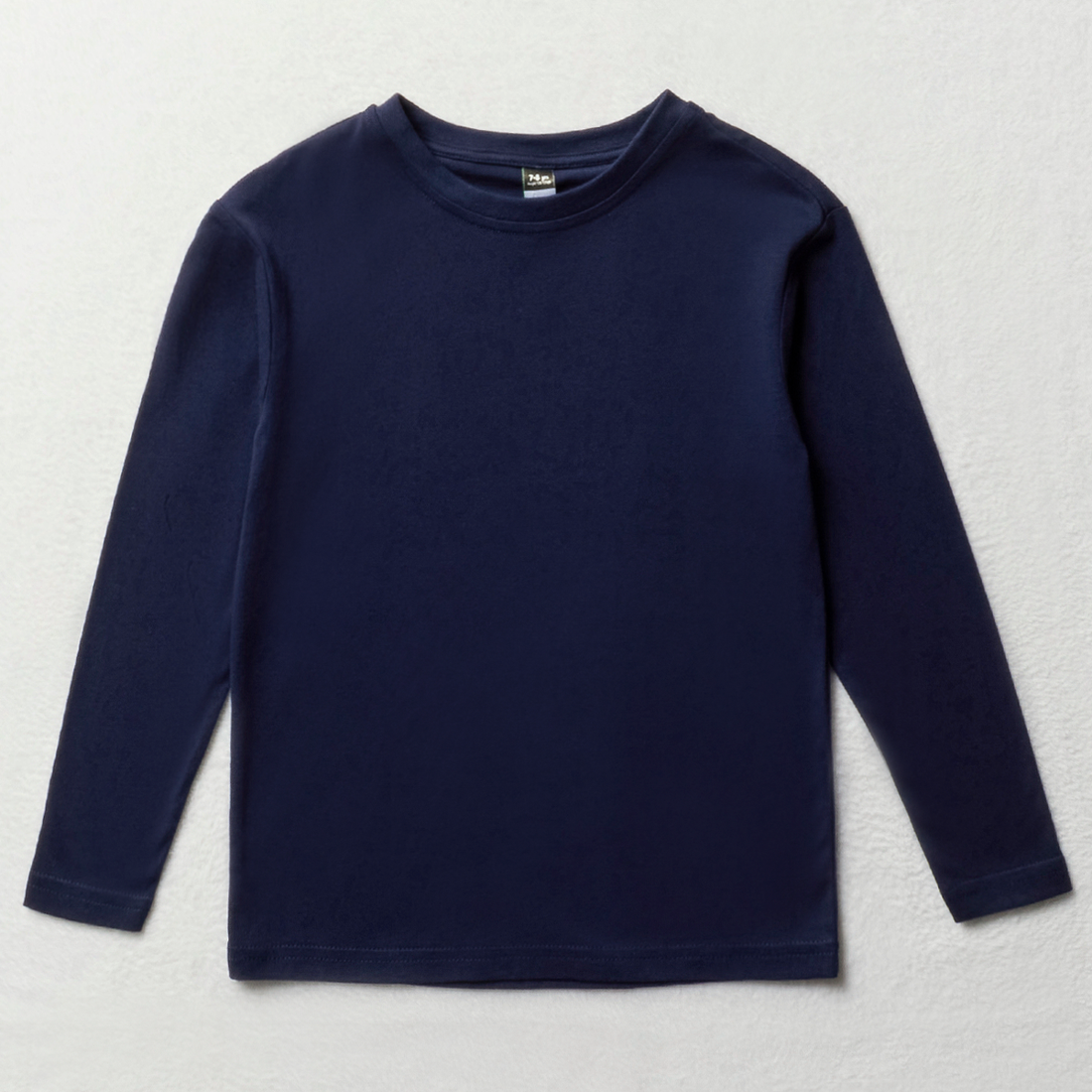 Long sleeve crew neck t-shirt navy-NAVY-9-10 YRS