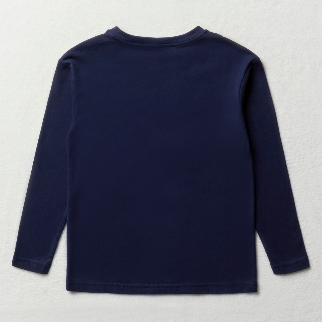 Long sleeve crew neck t-shirt navy-NAVY-9-10 YRS