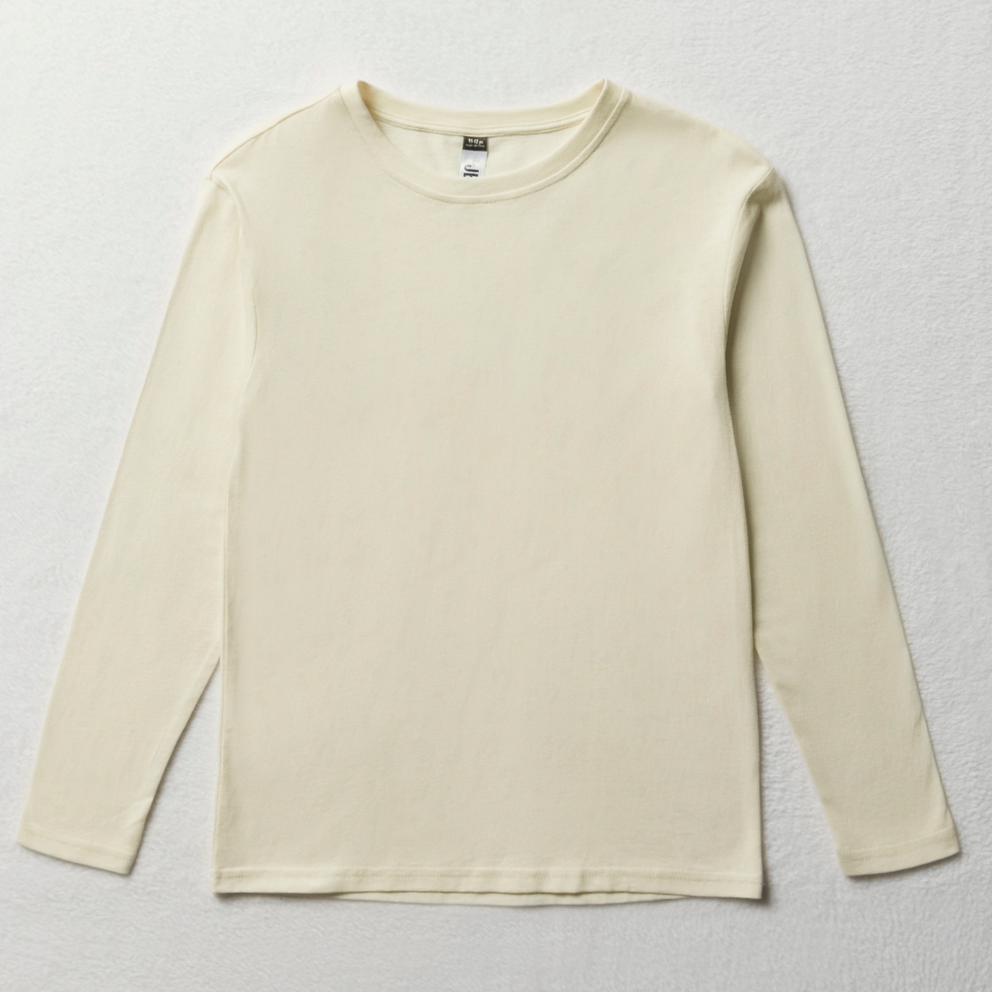 Long sleeve crew neck t-shirt milk-MILK-9-10 YRS