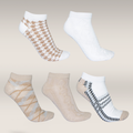 5 Pack lowcut socks stone check-ASSORTED-4-7