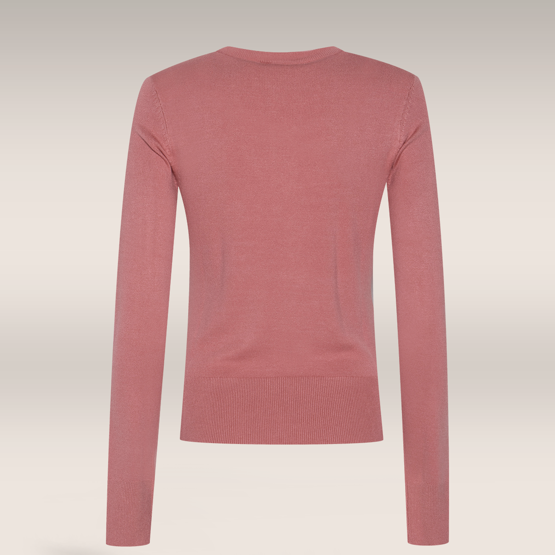 LIGHT PINK FINE GAUGE TSHIRT KNIT PULLOVER-LIGHT PINK-M