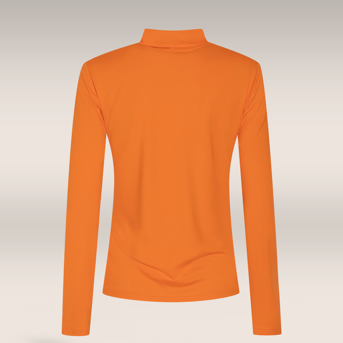 Orange poloneck L Slv T-Shirt-TANGERINE-M