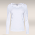 LSlv V-neck Cotton Elastine T-shirt White-WHITE-M