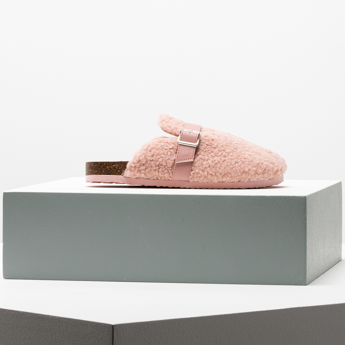 closed toe borg slipper-DUSTY PINK-5