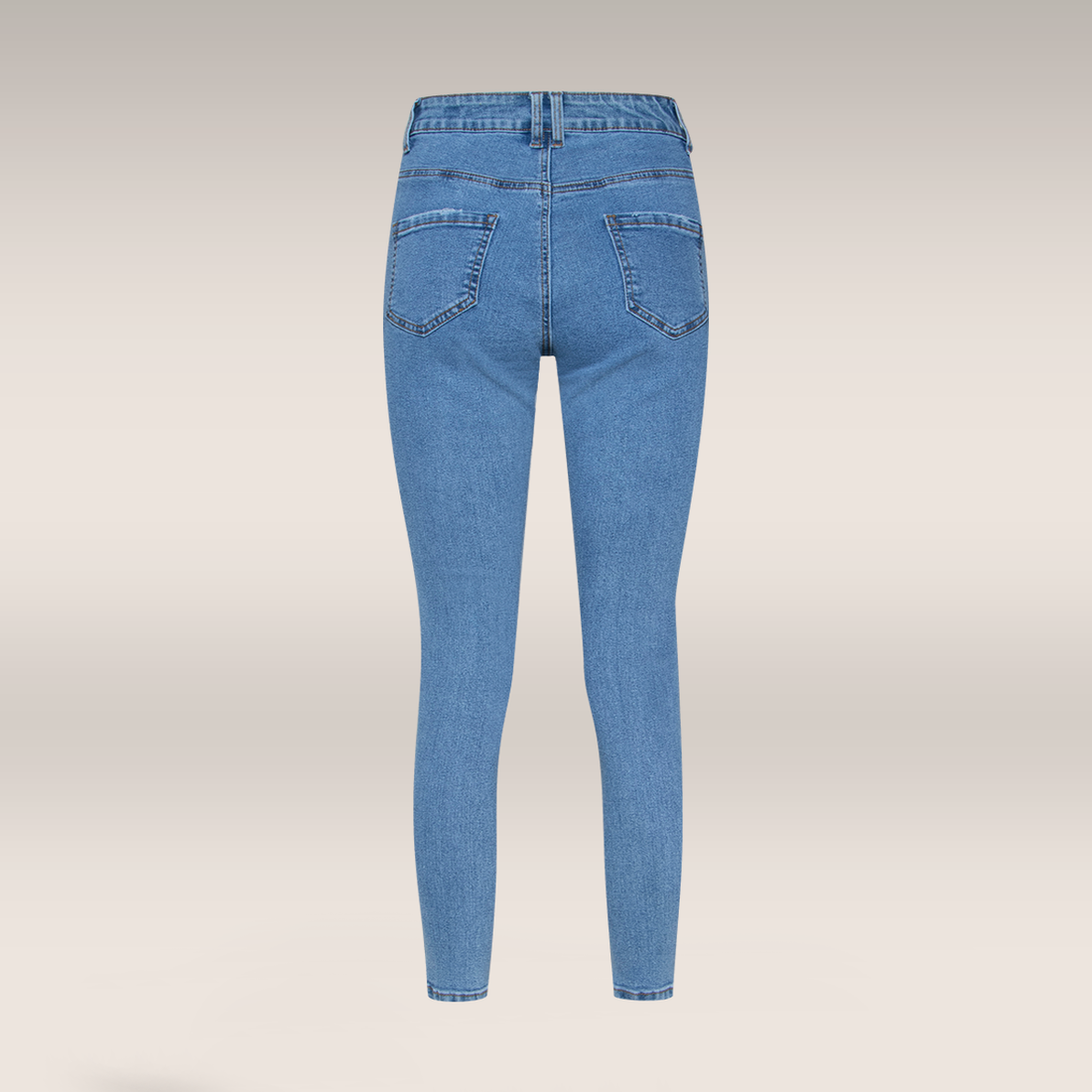 Skinny jeans ripped and repaired ankle grazer ligh-LIGHT BLUE-38