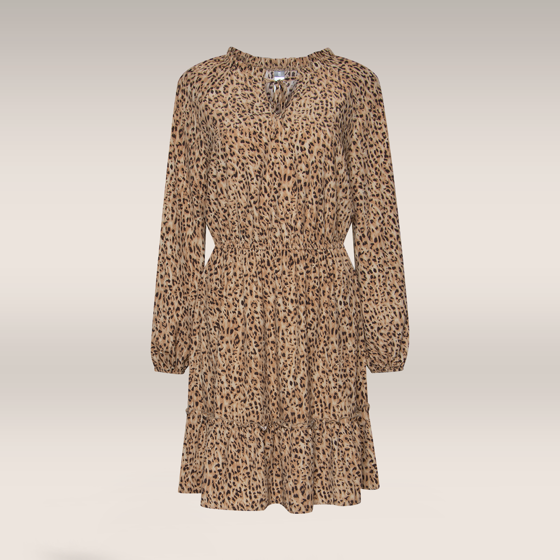 NATURAL ANIMAL PEASANT DRESS-CAMEL-40