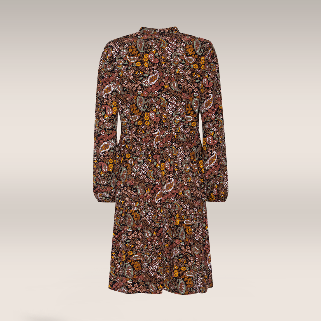 Paisley printed peasant dress multi-MULTI-40