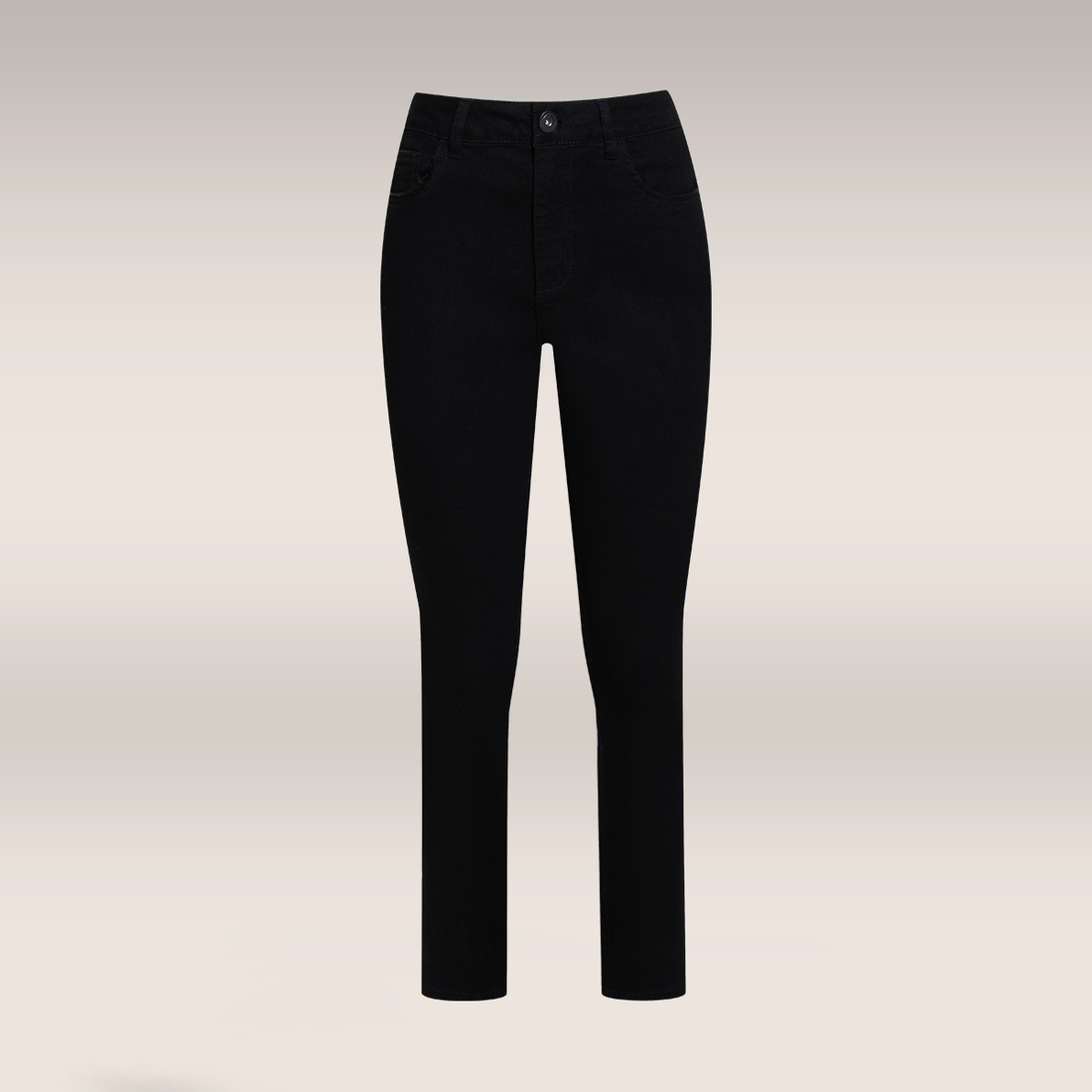 Skinny jeans split hem black-BLACK-38