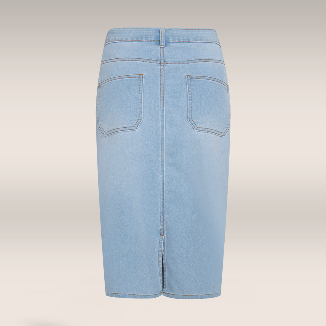 Pencil denim skirt light wash-LIGHT BLUE-38