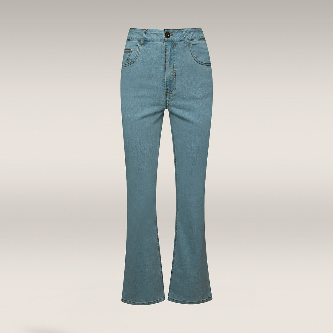 Flare Leg denim light wash-LIGHT BLUE-28