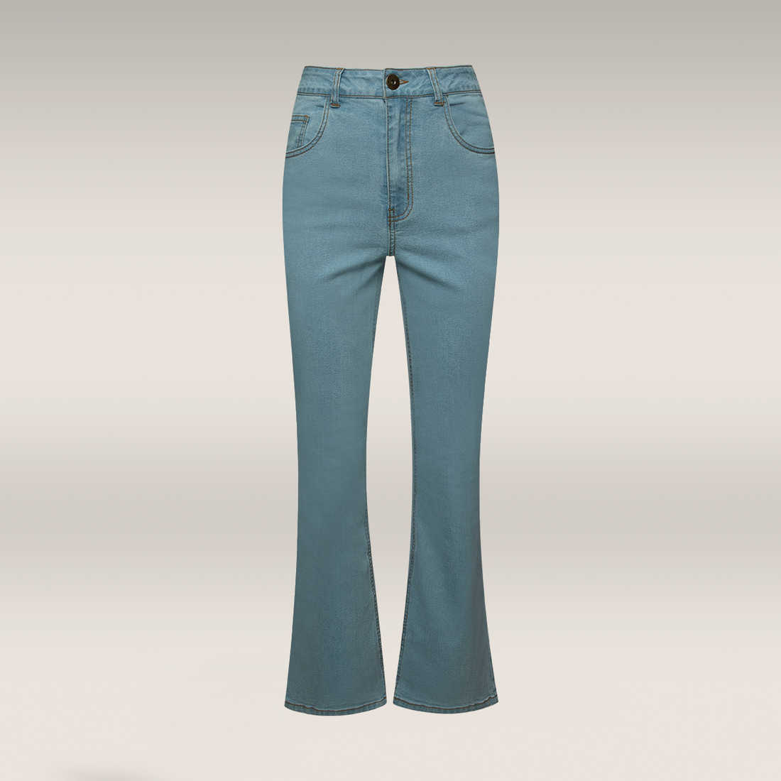 Flare Leg denim light wash-LIGHT BLUE-28