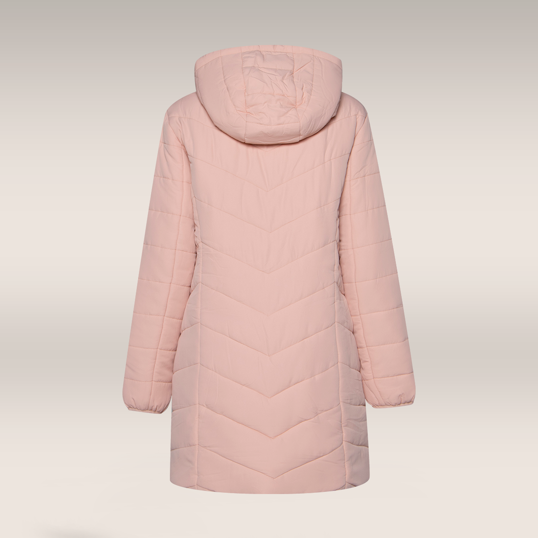 Basic puffer coat peach beige-LIGHT PINK-36