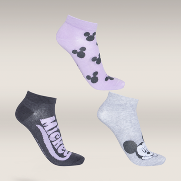 3 PACK LOW CUT SOCK MICKEY LILAC-LILAC-4-7