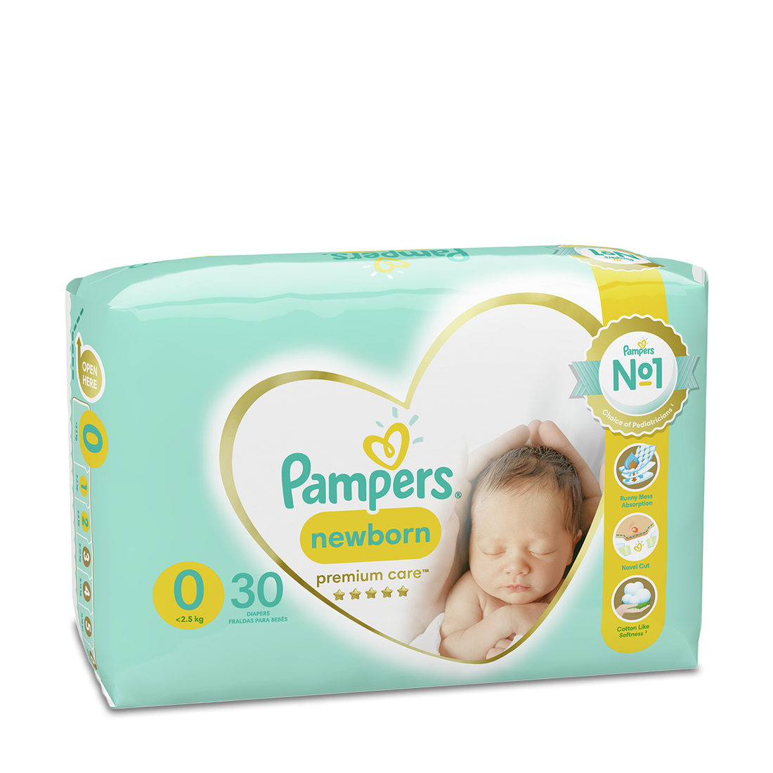 PAMPERS PREMIUM CARE PREMATURE CP 30-NO COLOUR-NEW BORN