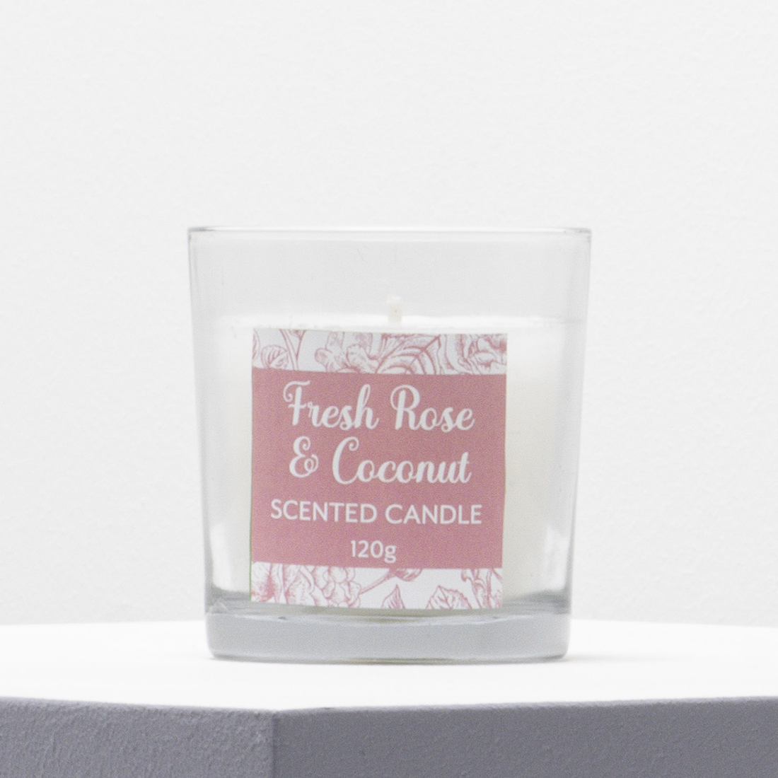 Fresh rose scented candle pink-LIGHT PINK-ONE SIZE