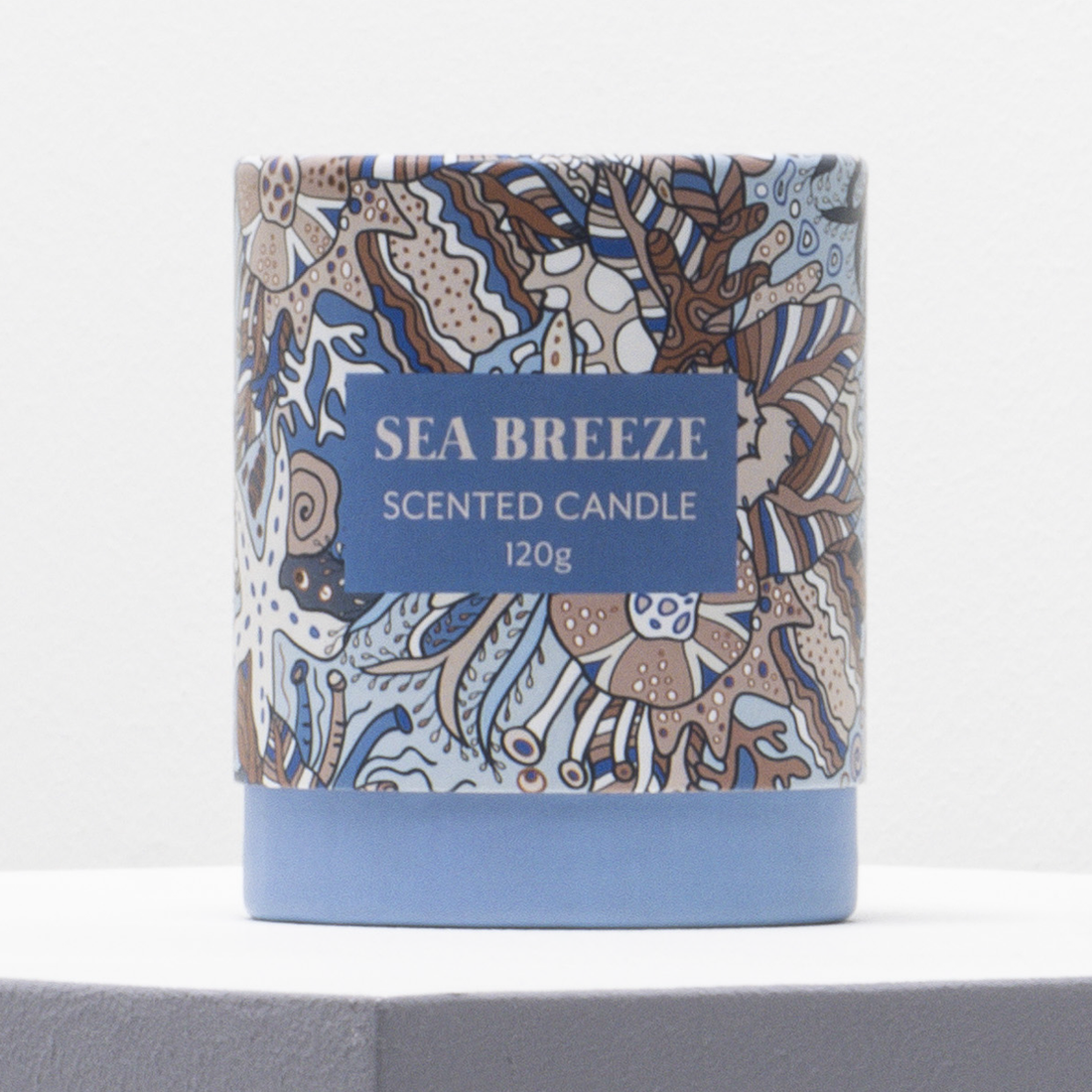 Ocean breeze scented candle blue-MID BLUE-ONE SIZE