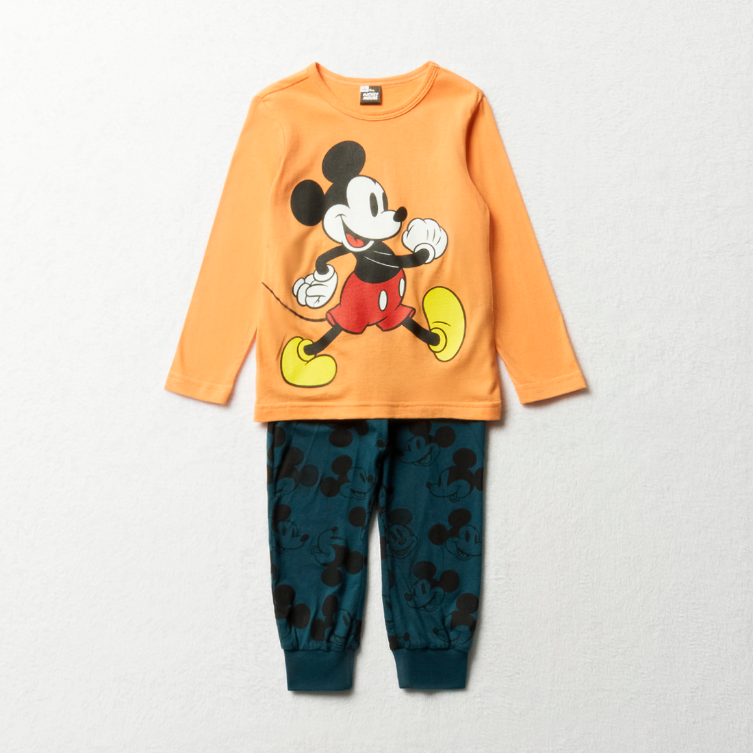 Mickey Mouse long sleeve pj coral-CORAL-2-3 YRS