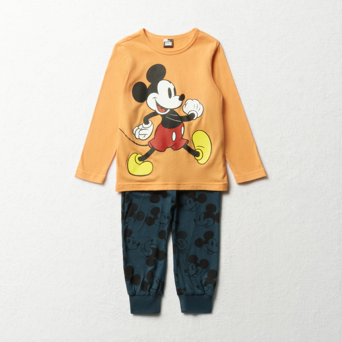 Mickey Mouse long sleeve pj coral-CORAL-2-3 YRS