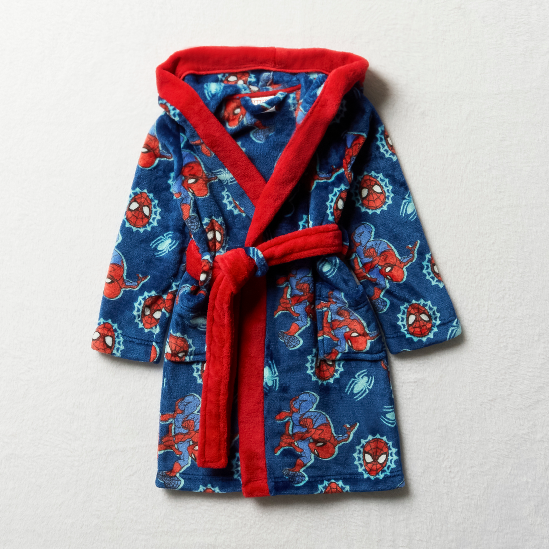 Spider-Man coral fleece gown navy-NAVY-2-3 YRS