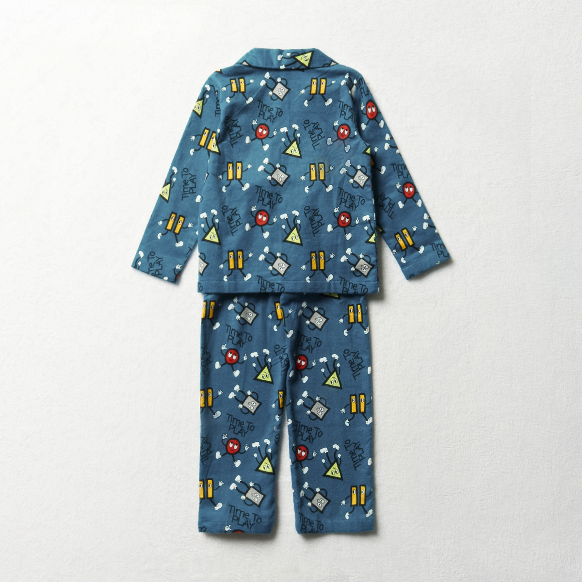 Shapes long sleeve flannel pj green-TEAL-2-3 YRS (1)