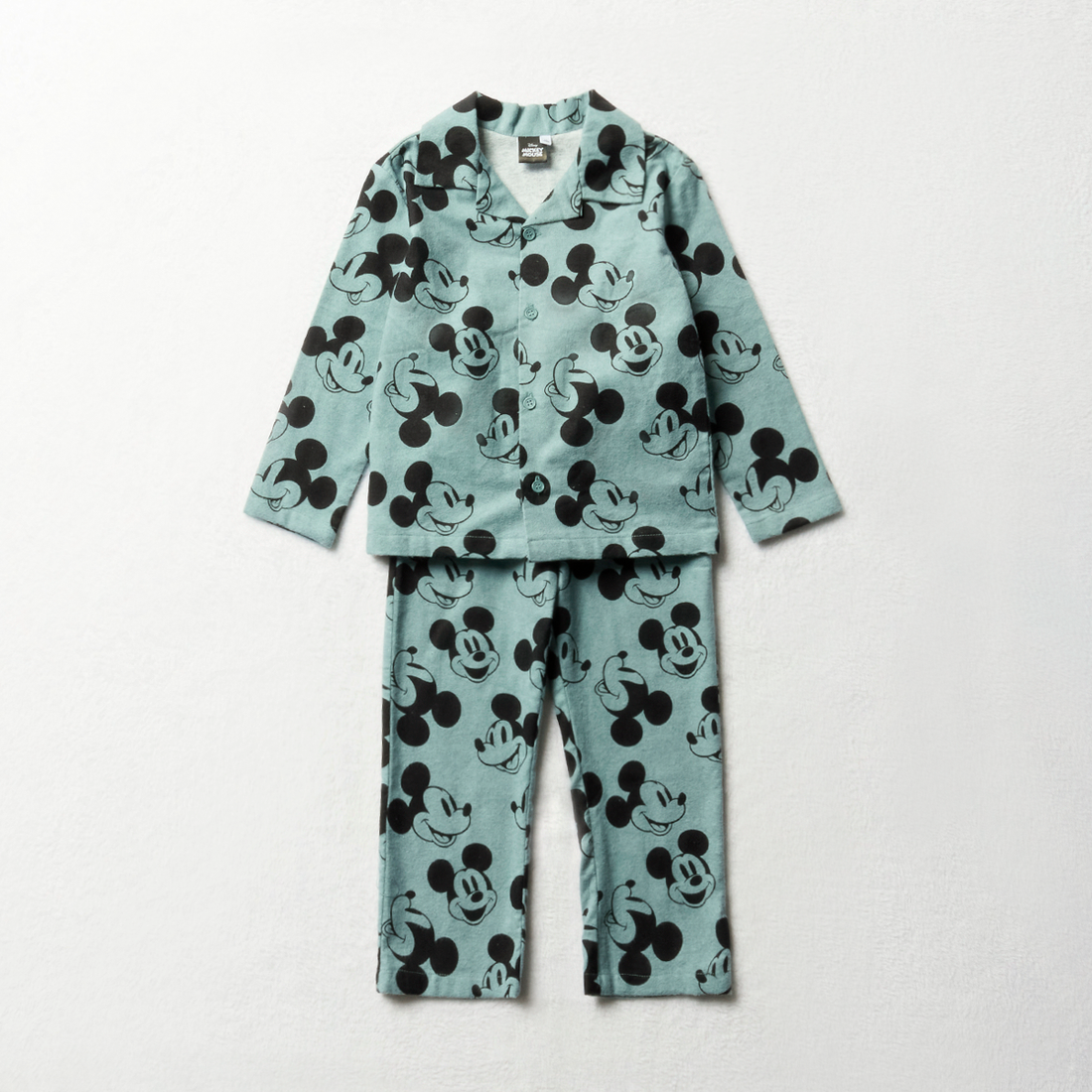 Mickey Mouse flannel pj blue-DUCK EGG-2-3 YRS