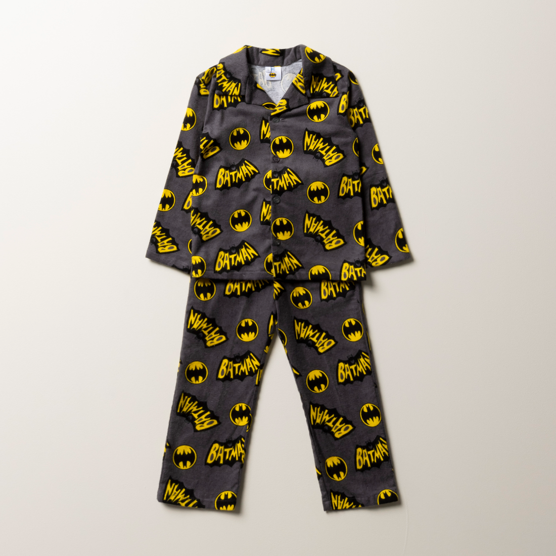 Batman flannel pj charcoal-CHARCOAL-2-3 YRS