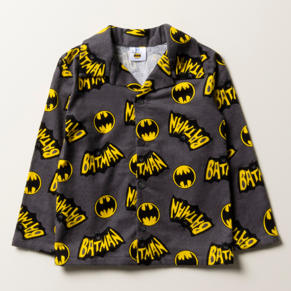 Batman flannel pj charcoal-CHARCOAL-2-3 YRS