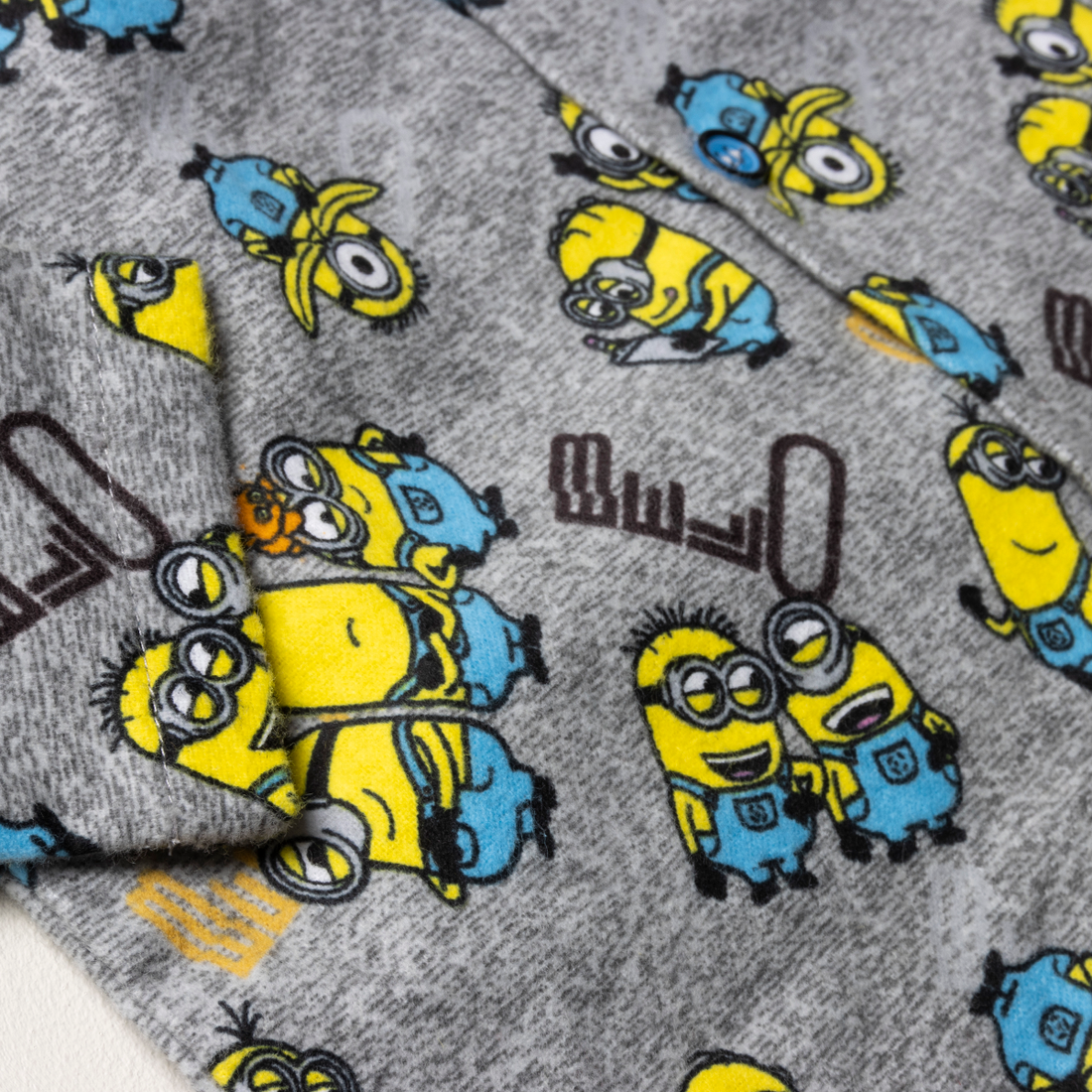 Minions flannel pj grey melange-GREY MELANGE-2-3 YRS